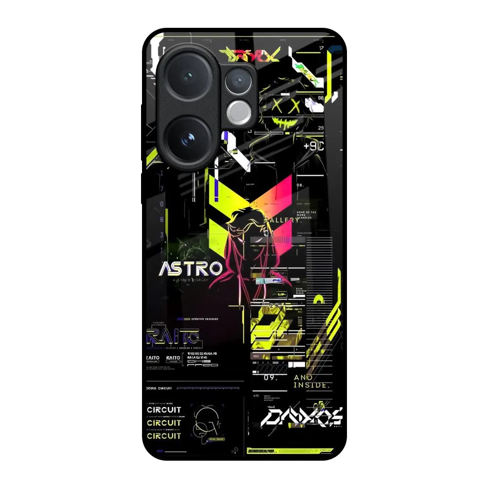 Smooth Shape Astro Glitch Glass Case for Vivo V60 5G