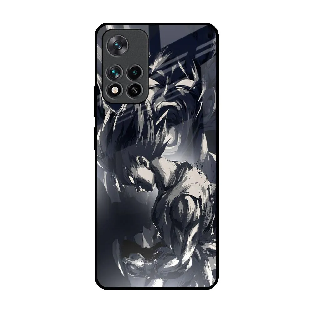 Hybrid Build Texture Sketch Art DB Glass Case for Mi 11i