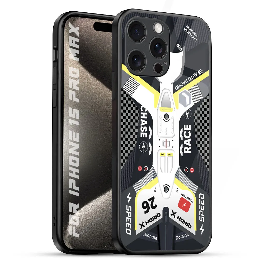 Car Enthusiast Glass Case for iPhone 15 Pro Max Protective Shell Design premium design