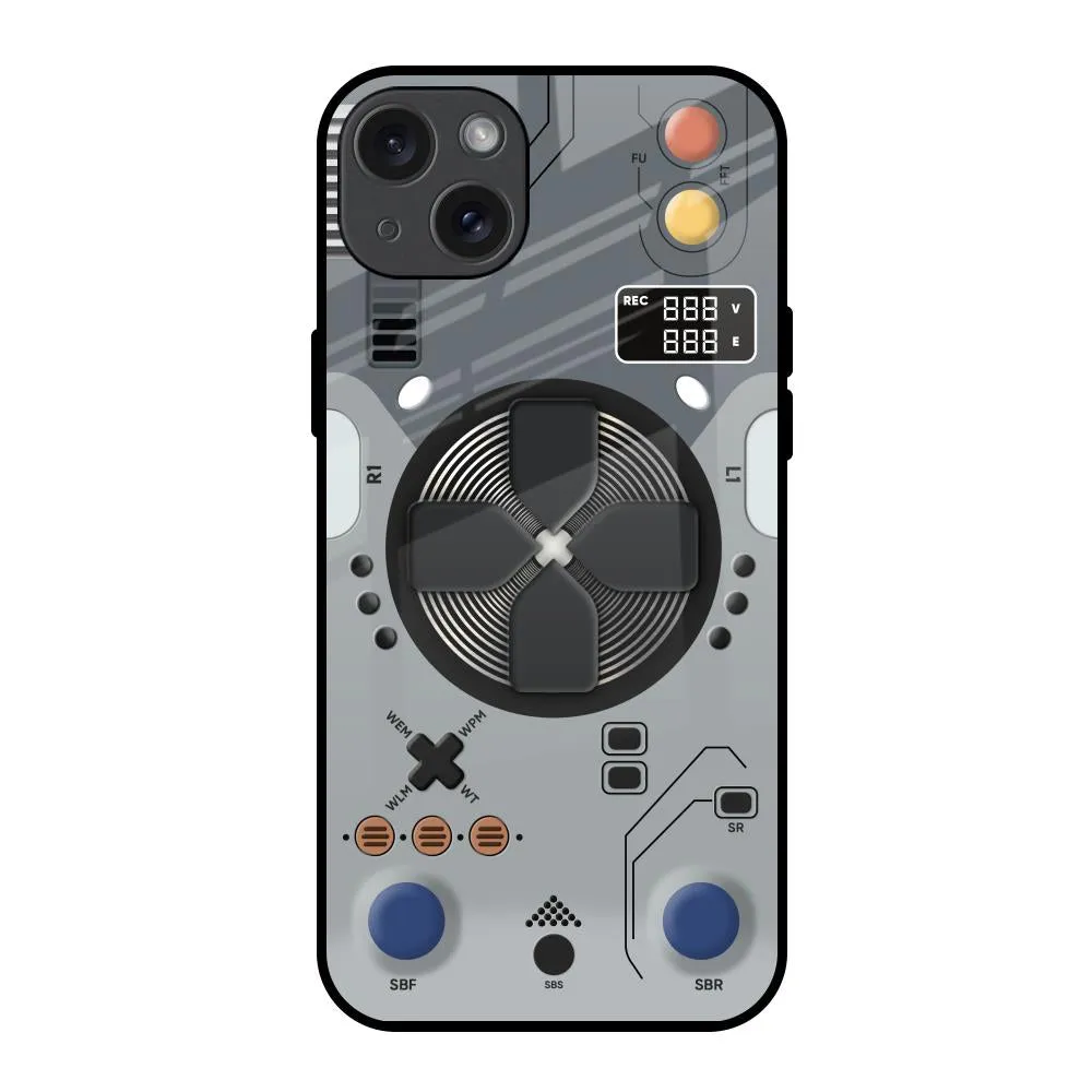 Gaming Gear Glass Case for iPhone 15 Plus Shock absorption Compact Shell