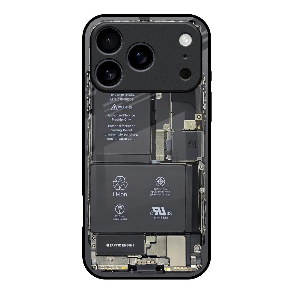 Skeleton Inside Glass Case for iPhone 17 Pro Modern Look