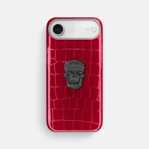 Premium Look Rugged Design Classic Case With Carbon Skull For iPhone 17 Air In Shiny Alligator