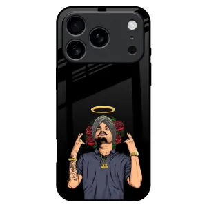 Punjabi Singer Poster Glass Case for iPhone 17 Pro Max Universal Design