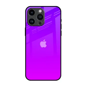 Purple Pink Glass Case for iPhone 14 Pro Max TPU Material