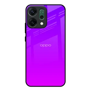 Purple Pink Glass Case for Oppo Reno14 Pro 5G Durable Texture Portable Protection