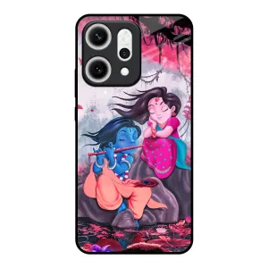 Radha Krishna Art Glass Case for Oppo Reno14 5G Polished Style