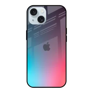 Luxury Feel Rainbow Laser Glass Case for iPhone 15