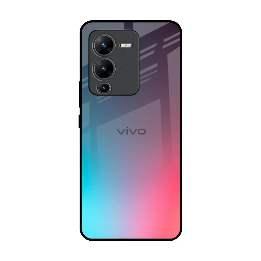 Rainbow Laser Glass Case for Vivo V25 Pro Elegant Craft Versatile Design