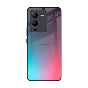Rainbow Laser Glass Case for Vivo V25 Pro Elegant Craft Versatile Design