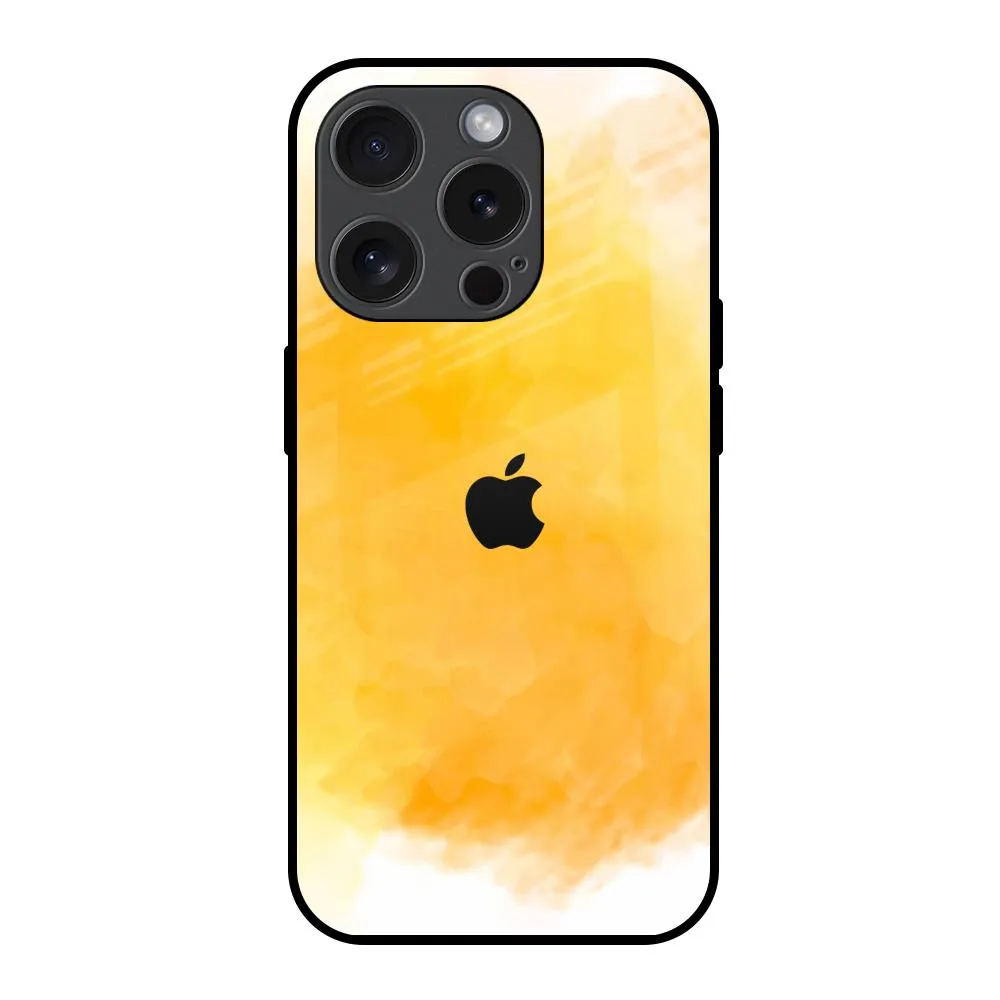 Rustic Orange Glass Case for iPhone 15 Pro Color Pattern