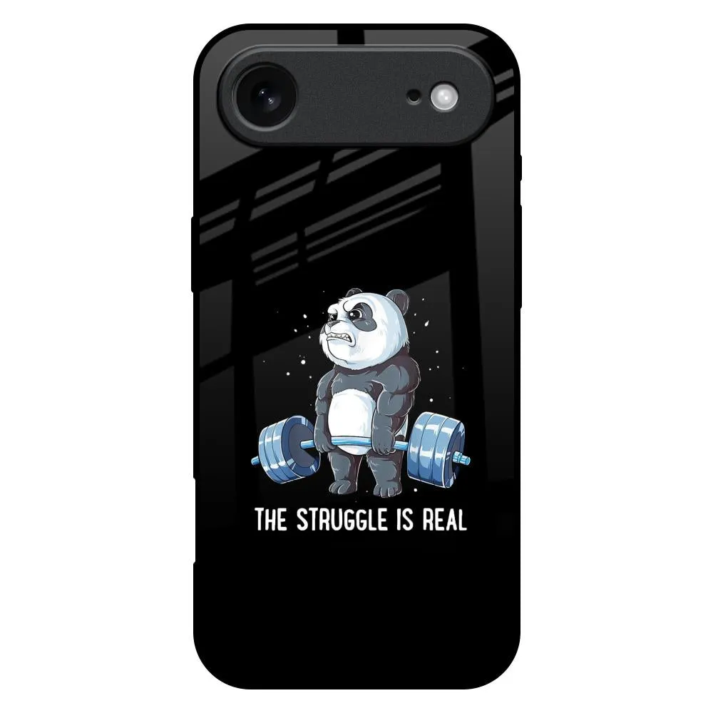 Real Struggle Glass Case for iPhone 17 Air Compact Build