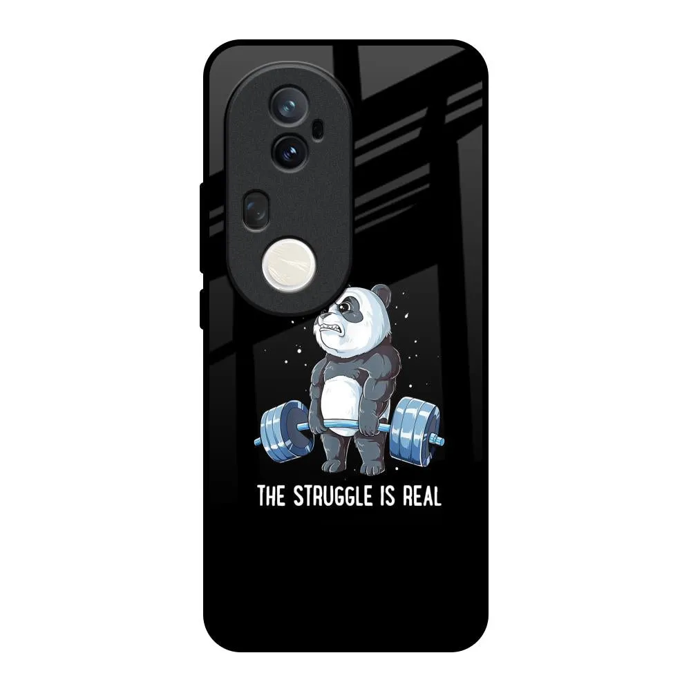 Real Struggle Glass Case for Vivo T4 Ultra 5G Printed Graphic Protective Surface