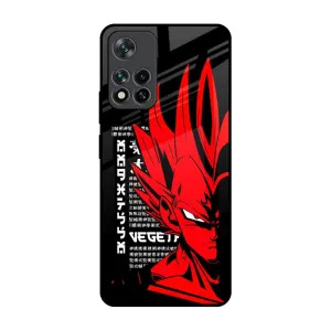 Red Vegeta Glass Case for Mi 11i Sleek Feel Travel Ready
