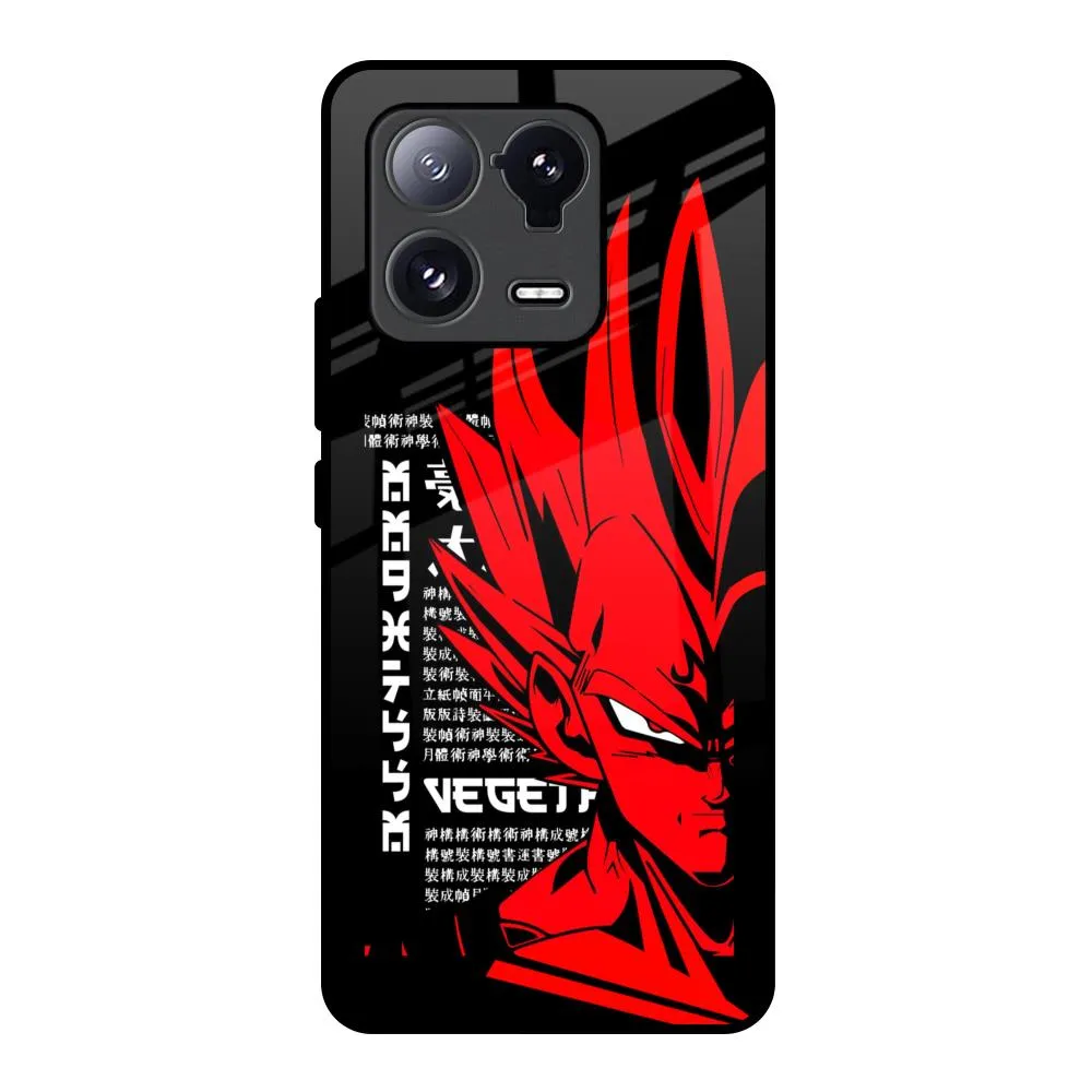 Red Vegeta Glass Case for Mi 13 Pro Durable Material Office use