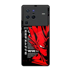 Anti scratch Red Vegeta Glass Case for Vivo X80 Pro 5G
