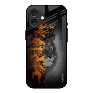 King Of Forest Glass Case for iPhone 16 Protective Frame Unique Texture