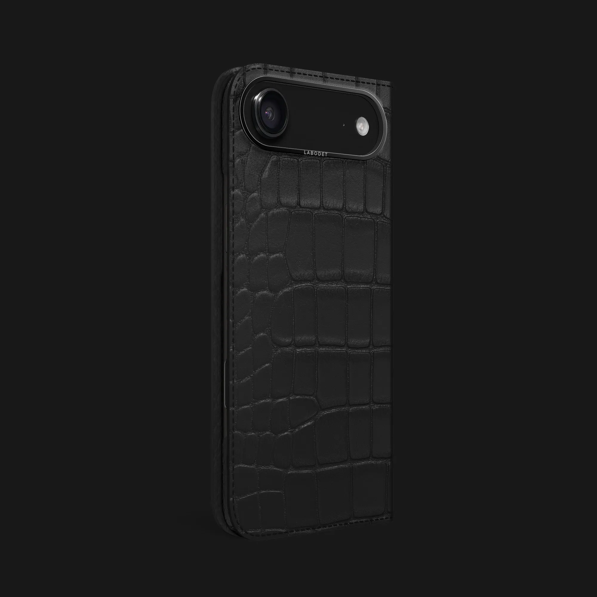 Folio Case Edition Black For iPhone 17 Air In Alligator Casual Wear Comfort Design