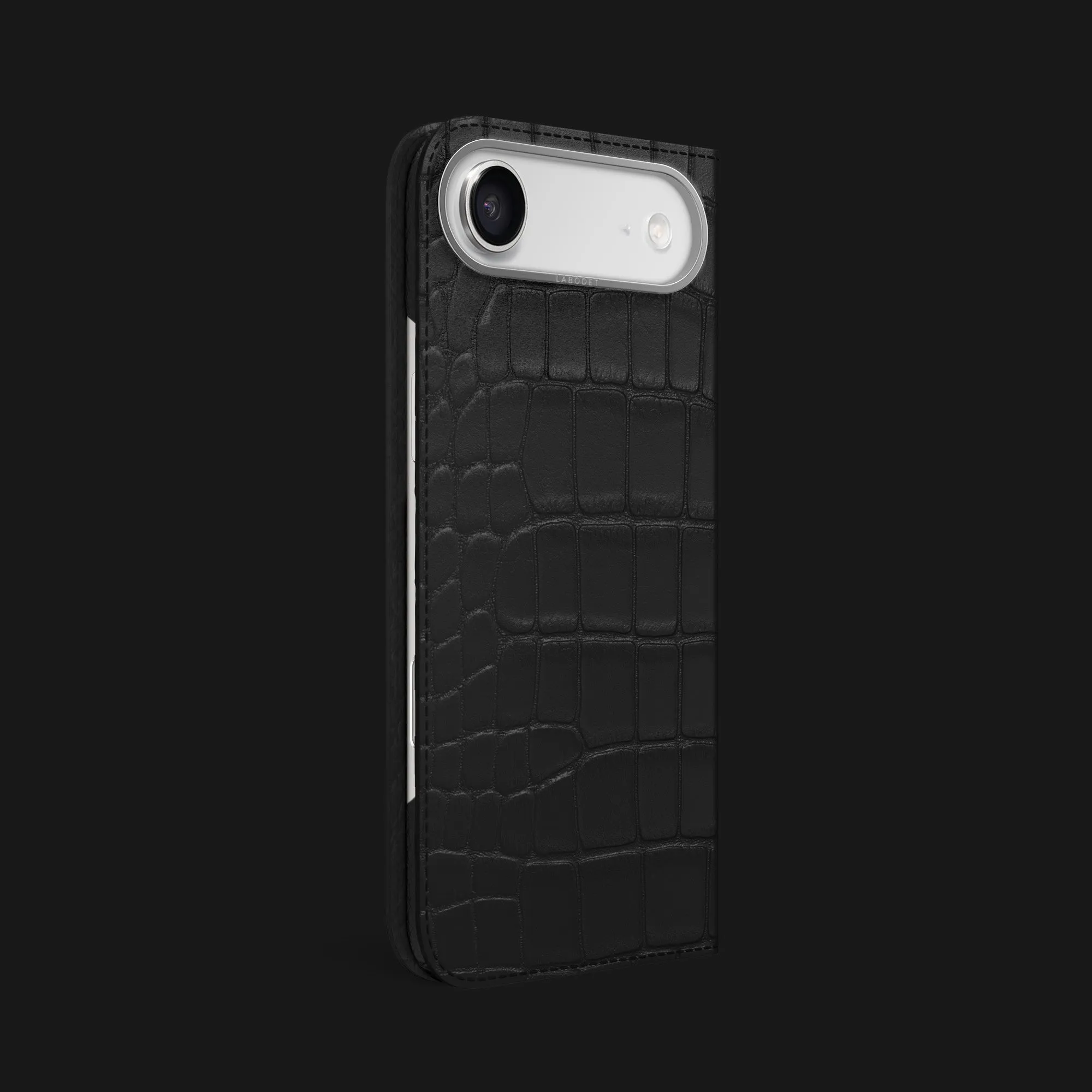 Folio Case Edition Black For iPhone 17 Air In Alligator Stylish Surface Design