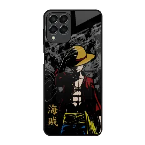 Dark Luffy Glass Case for Samsung Galaxy M53 5G Modern feature