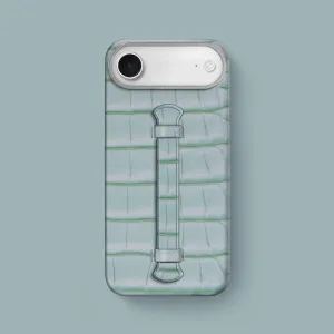 Center Handle Mint Gum For iPhone 17 Air In Alligator Smooth Texture Fashion Forward