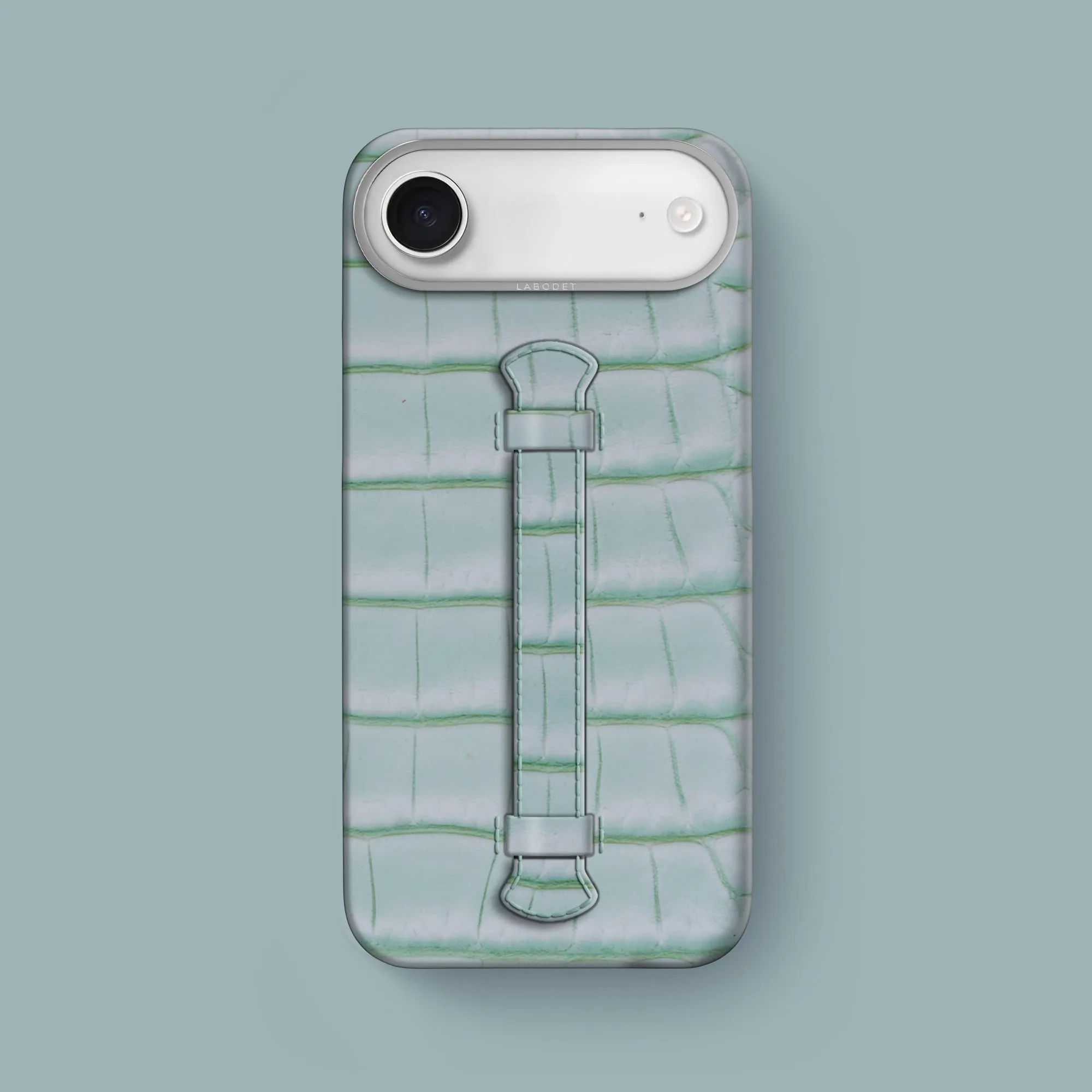 Center Handle Mint Gum For iPhone 17 Air In Alligator Smooth Texture Fashion Forward