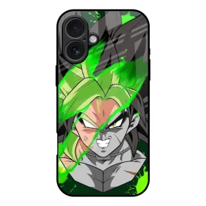 Anime Green Splash Glass Case for iPhone 17 Elegant Layer Texture Refined Craftsmanship