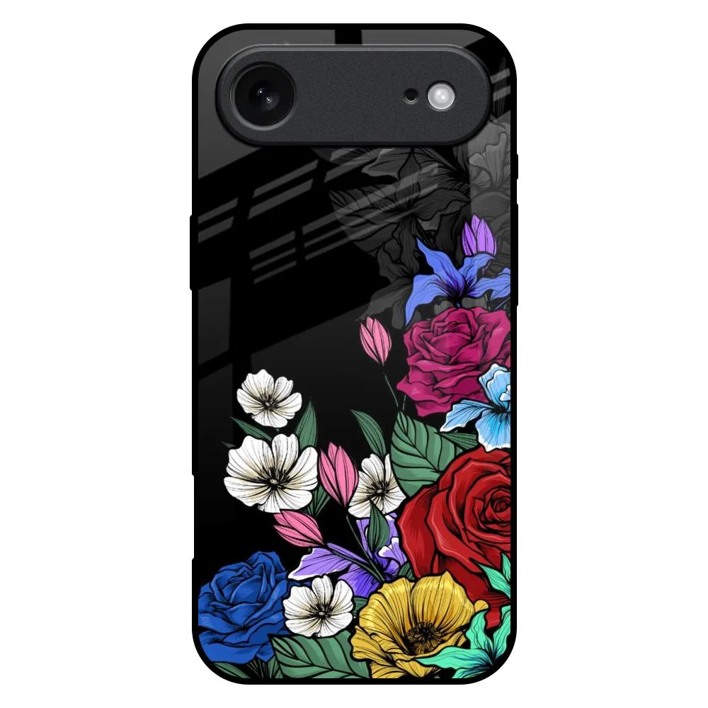 Refined Texture Hand Friendly Rose Flower Bunch Art Glass Case for iPhone 17 Air