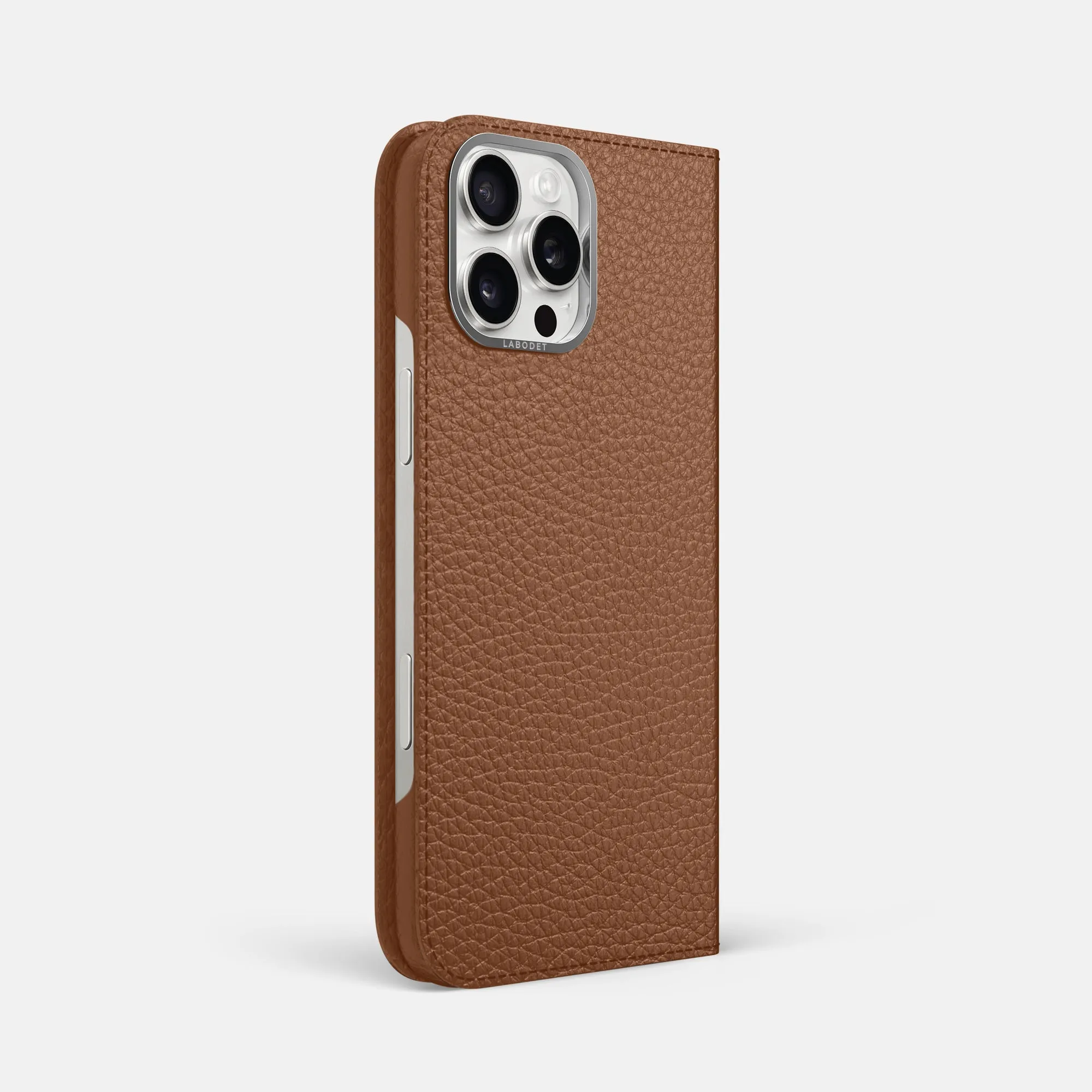 Luxury Look Flexible Pattern Texture Folio Case For iPhone 16 Pro Max In Calf