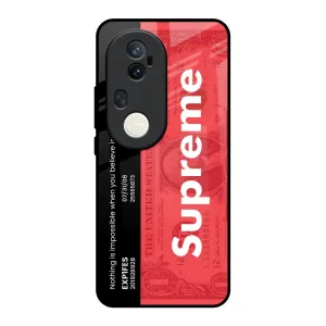 Flexible Grip Texture Supreme Ticket Glass Case for Vivo T4 Ultra 5G