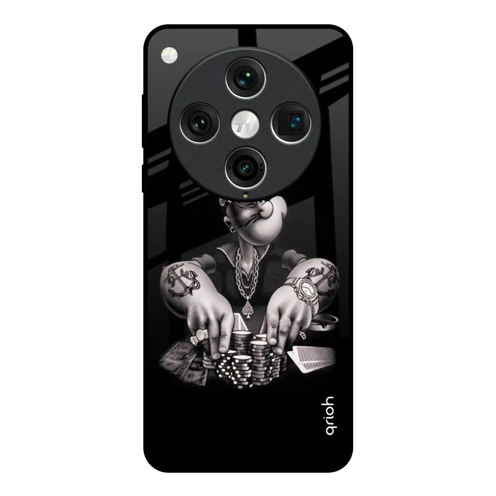 Modern Finish Gambling Problem Glass Case For Oppo Find x8 Pro