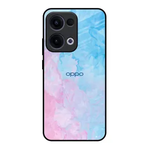 Matte Texture Layer Soft Grip Finish Mixed Watercolor Glass Case for Oppo Reno13 5G