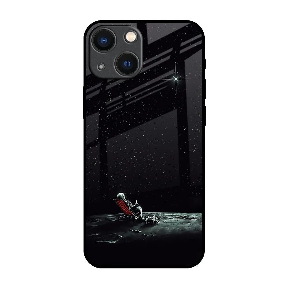 Vivid Pattern Design Light Edge Relaxation Mode On Glass Case For iPhone 14 Plus