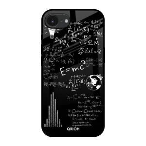 Funny Math Glass Case for Apple iPhone 16e Vibrant Colors