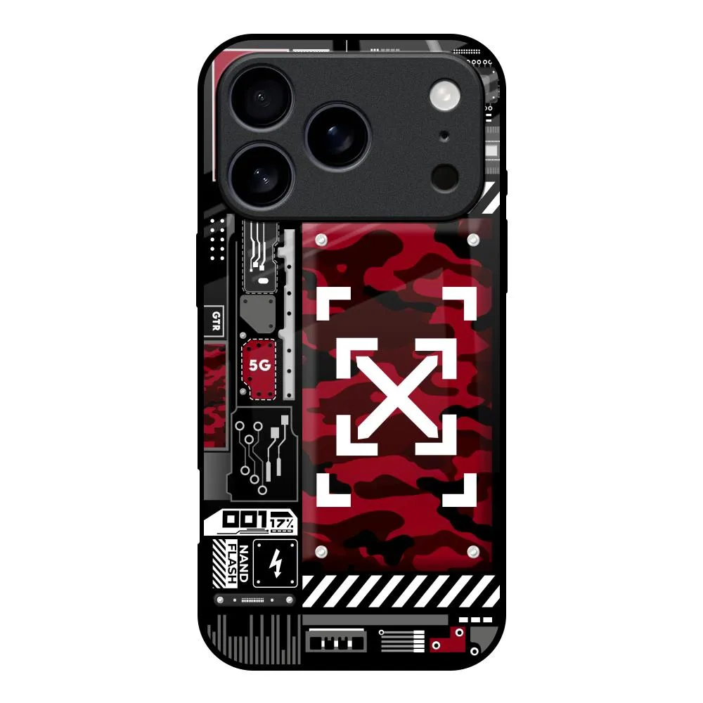 High strength Patterned Design Technology Art Glass Case for iPhone 17 Pro