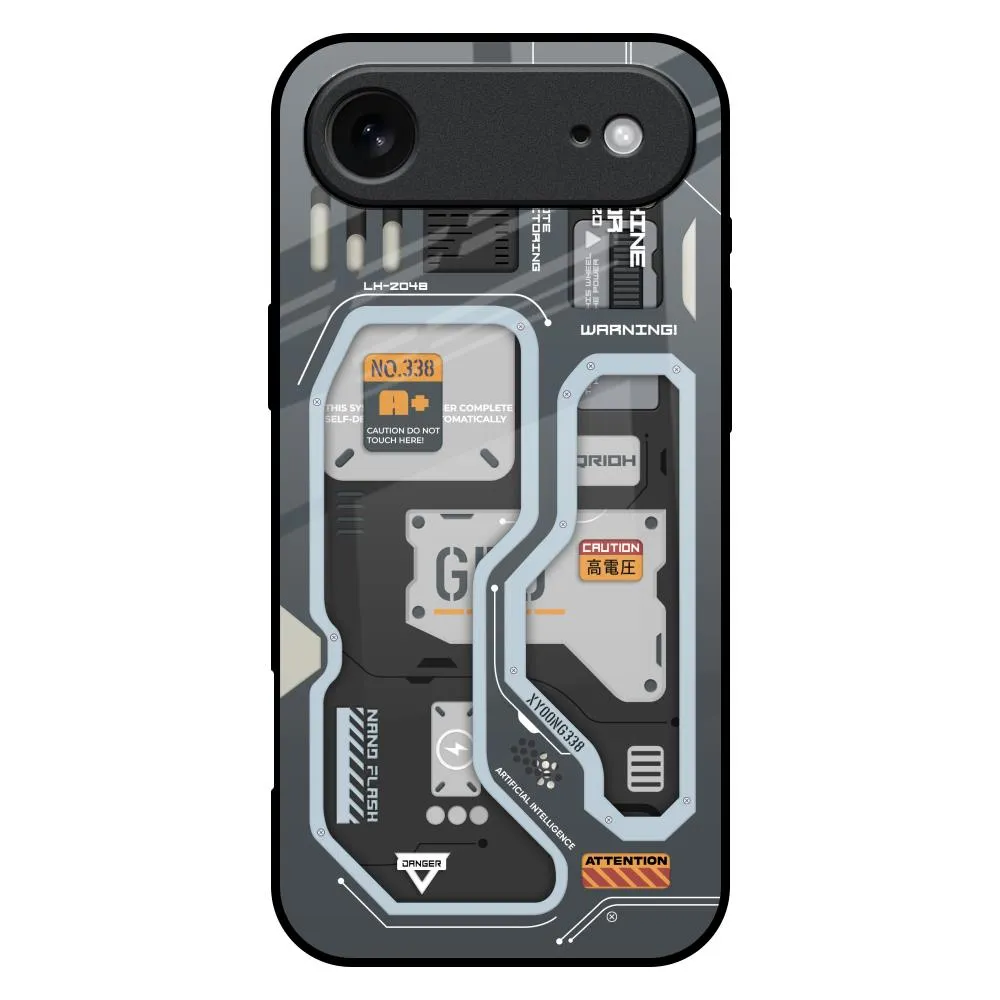 Impact shield Soft Protection Layer Retro Futuristic Glass Case for iPhone 17 Air