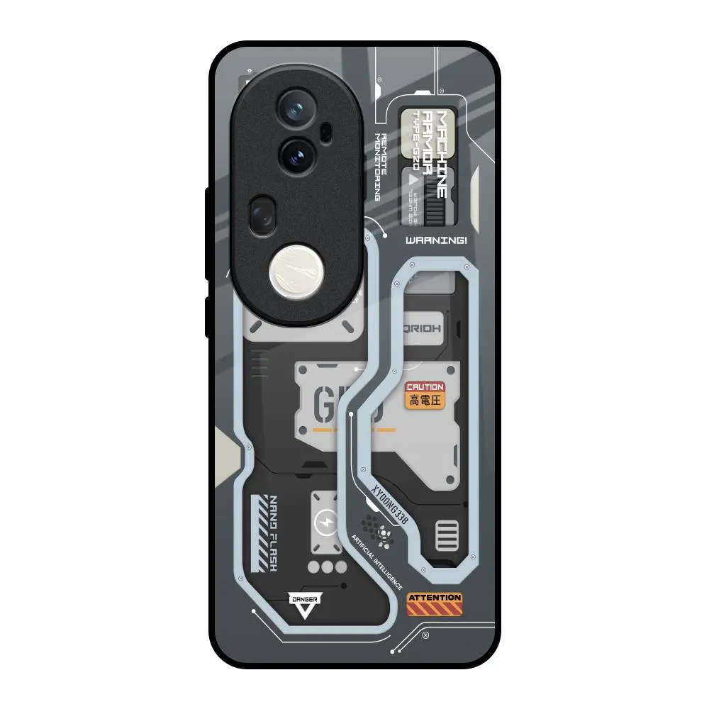 Carbon Fiber Glossy Texture Retro Futuristic Glass Case for Vivo T4 Ultra 5G