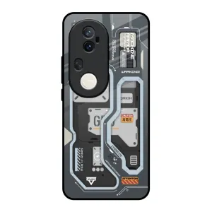 Carbon Fiber Glossy Texture Retro Futuristic Glass Case for Vivo T4 Ultra 5G