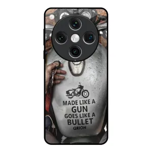 Royal Bike Glass Case for Oppo Find x8 Pro Minimal Pattern Hybrid Pattern