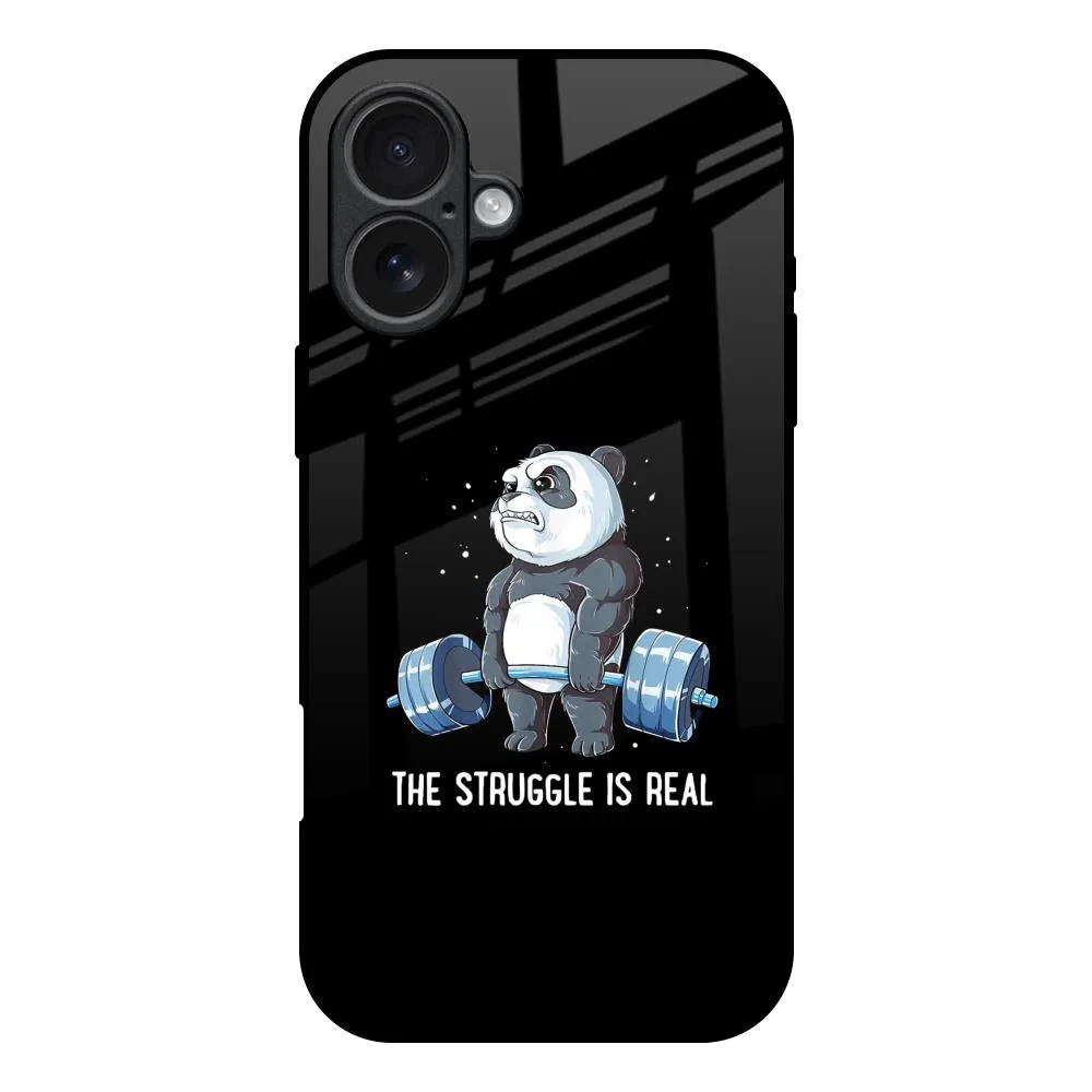 Real Struggle Glass Case for iPhone 17 Light Protection