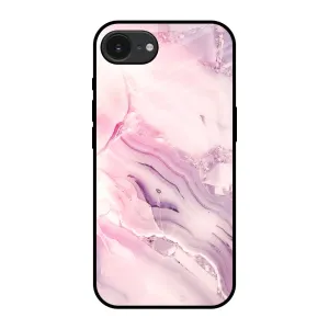 Diamond Pink Gradient Glass Case For Apple iPhone 16e Smooth Pattern Flexible Texture