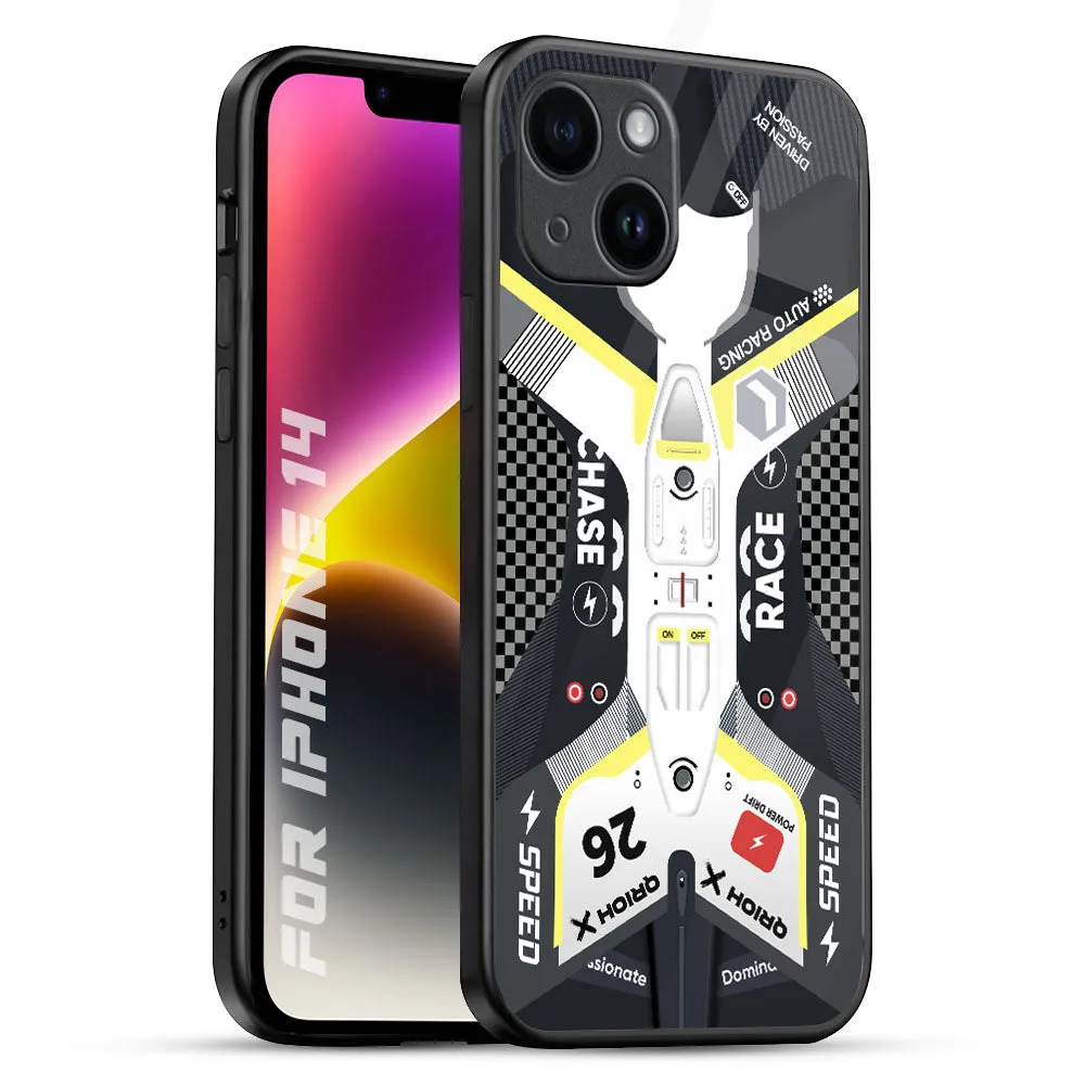 daily accessory Car Enthusiast Glass Case for iPhone 14