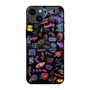 Refined Pattern Stylish Shape Accept The Mystery Glass Case for iPhone 14