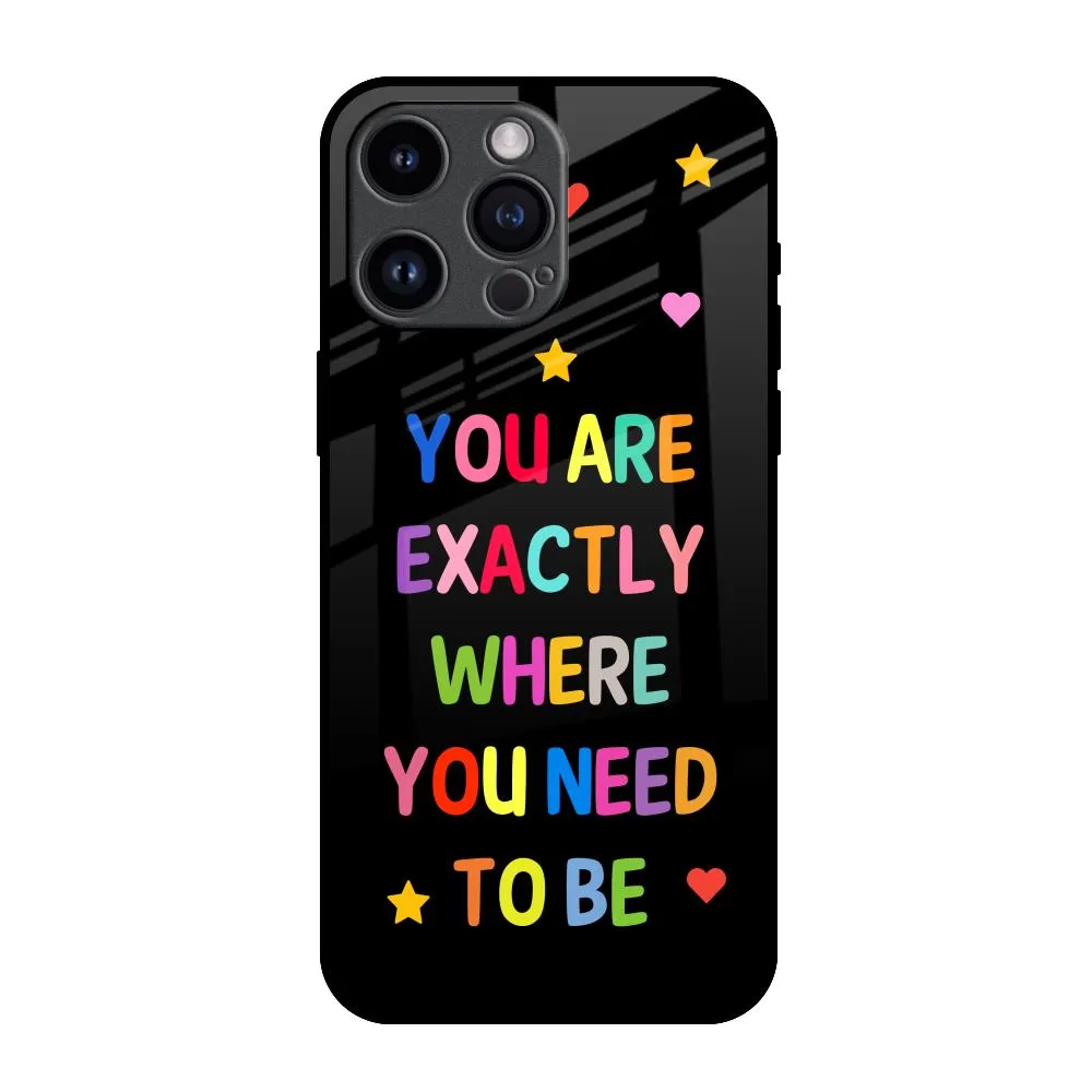 Slim Texture Magical Words Glass Case for iPhone 14 Pro Max