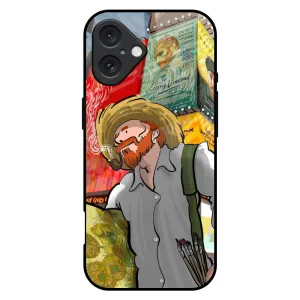 Loving Vincent Glass Case for iPhone 16 Plus Soft Interior Casual Design
