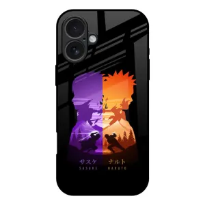 Minimalist Anime Glass Case for iPhone 17 Clear Surface Grip Assist