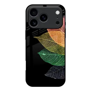 Colorful Leaves Glass Case for iPhone 17 Pro Matte Guard Modern Edge Layer