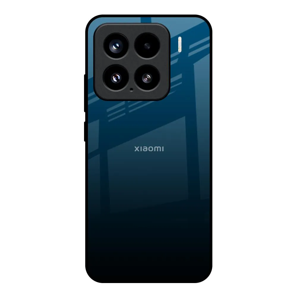 Sailor Blue Glass Case For Mi 15 5G Luxury Detail Texture