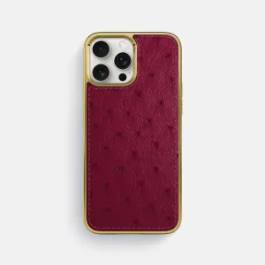 Glossy Sport Case For iPhone 16 Pro Max In Ostrich Glossy Texture Daily Style