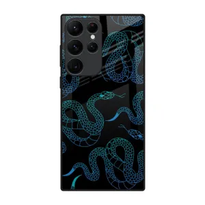 Serpentine Glass Case for Samsung Galaxy S22 Ultra 5G custom design Protective Form Fit