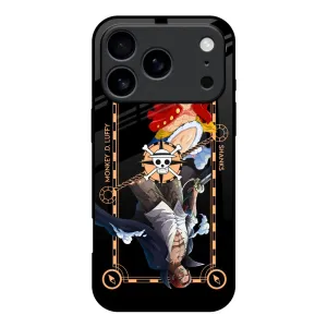 Polished Texture Finish Shanks & Luffy Glass Case for iPhone 17 Pro